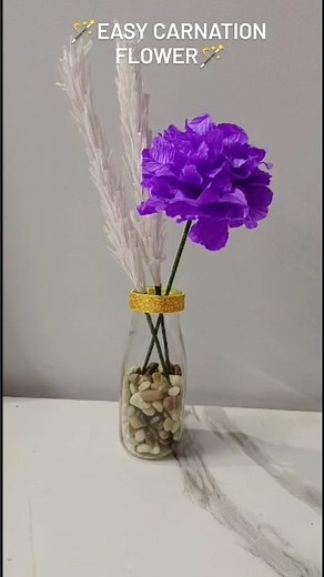 Beautiful paper carnation made in minutes #shorts #handmade