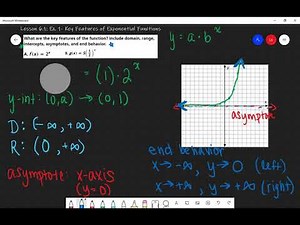 Lesson 6.1: Ex. 1- Identify Key Features of Exponential Functions