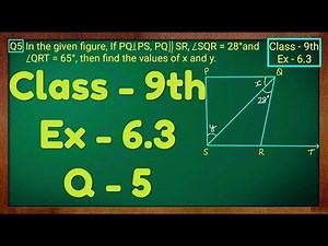 Class - 9th, Ex - 6.3, Q 5 (Lines and Angles) Maths NCERT CBSE