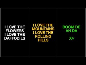 I Love the Mountains - Lyrics