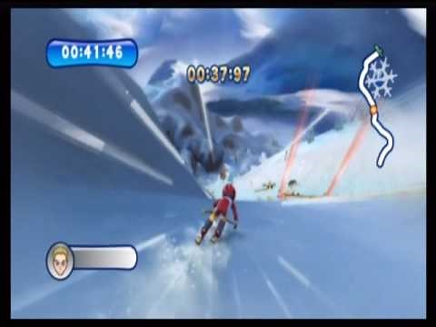 Mountain Sports (Wii) Gameplay: Downhill Skiing