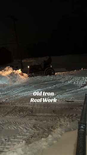 Pushing snow with the old Farmall Cub. It never lets me down even when it’s well below freezing.
