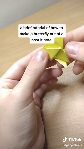 Post It Note Butterfly Origami Tutorial