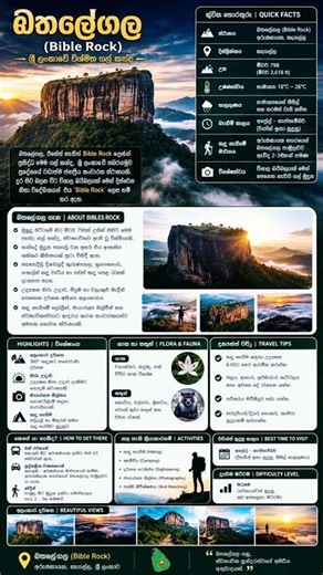 🏔️ Bible Rock (Bathalegala) | ශ්‍රී ලංකාවේ විශ්මිත ගල් කන්ද 🇱🇰 #travel #srilanka