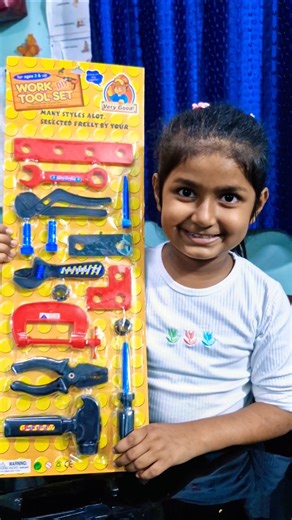 MY NEW TOOLKIT 🔧 🔨 🗜 🧰 #meherthecutepie #diy #meher #kidsplaying #kidstools #TOOLKIT #kidstoolkit