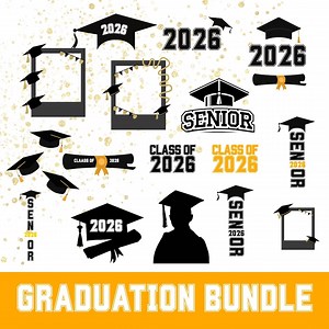 Senior 2026 Graduation SVG Bundle, Class of 2026 (digital Download) - Etsy Canada