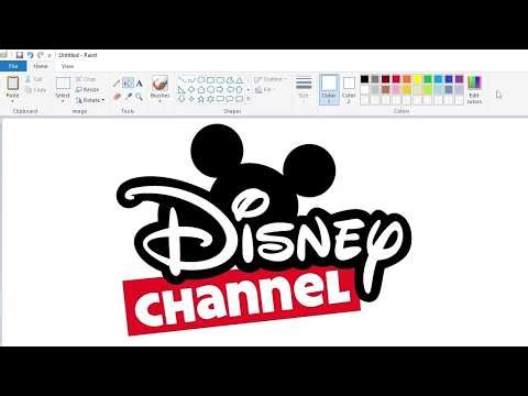 How to draw a variant Disney Channel logo using MS Paint | How to draw on your computer