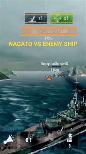 Battle of warship gameplay with NAGATO#shots #viral 🔥