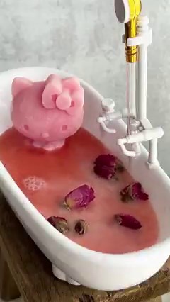 make a hello kitty bath tub drink with me 🛁 #homecafe #strawberry #sanrio #hellokitty | Between Spoonfuls