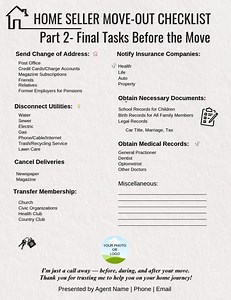 Realtor Move-out Checklist: Editable Home Seller Guide (canva Template),seller - Etsy Canada