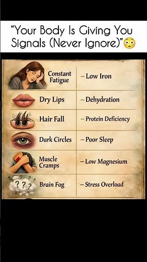 “Your Body Is Giving You Signals (Never Ignore)”😳