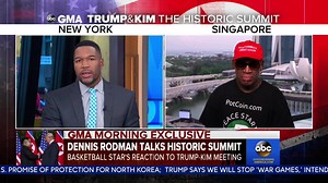 FULL INTERVIEW: Dennis Rodman talks exclusively to Michael Strahan live from Singapore on the historic meeting between President Trump and North Korea's Kim Jong Un: | Good Morning America