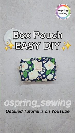 [DIY] Box Pouch Sewing Tutorial 🎁