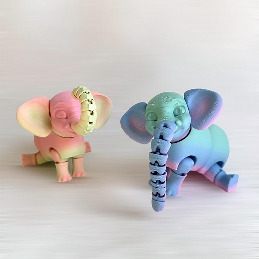 Cute Articulated Elephant | Flexi Toy | 3D Print | STL - Etsy