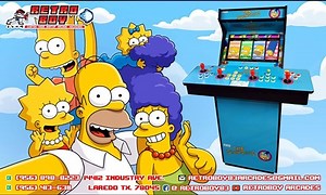 “THE SIMPSON’S 4 PLAYER ARCADE MACHINE WITH HYPERSPIN & 17,500 GAMES”...