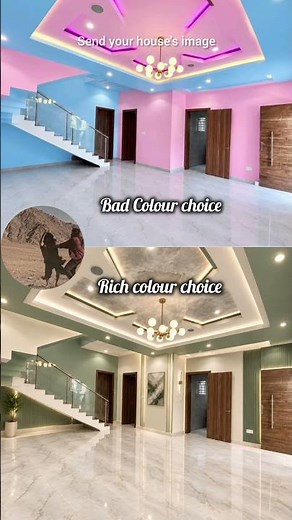 Rich type Colour Combinations For Interior of House 😲 #shorts