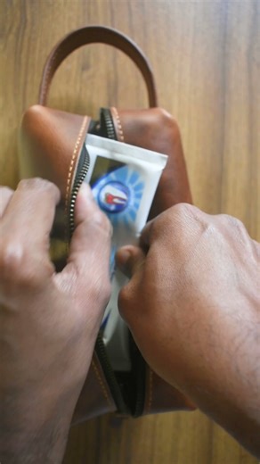 Upgrade Your Travel Game ✈️ #DoppKit #TravelHacks #LeatherBag