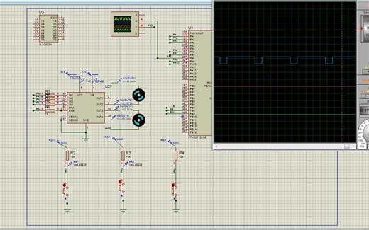 基于stm32及proteus智能小车仿真