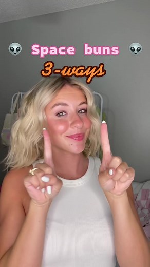 🧡👽3 ways to wear your space buns 👽🧡💫 #ultabeauty #spacebuns #hairstyle #spacebunstutorial