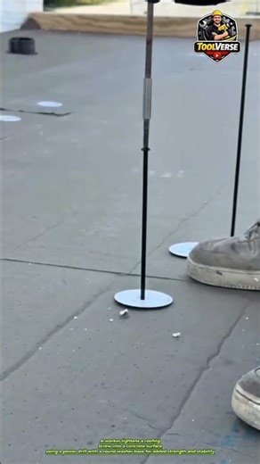 Installing Roofing Screws into Concrete Using a Power Drill and Base Washer #buildingtools