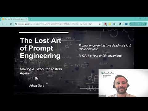 The Lost Art of Prompt Engineering: Making AI Work for Testers Again by Arbaz Surti