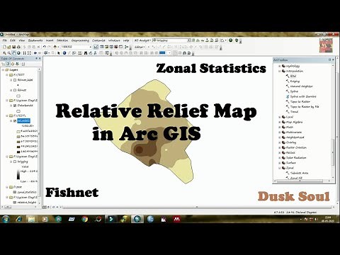 How to Create Relative Relief Map in Arc GIS | Fishnet | Zonal Statistics