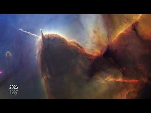Changes in the Triffids Nebula (1997 and 2026 Observations@NASA 