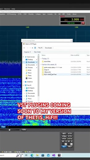 Thetis_HiFi coming soon with built in VST plugins! #hamradio #creator #sdrprogramming #viral