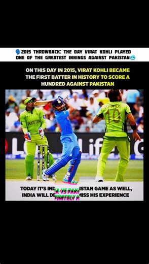 on this day 2015 virat kohli created history against pakistan #cricket #shorts #ipl #t20worldcup