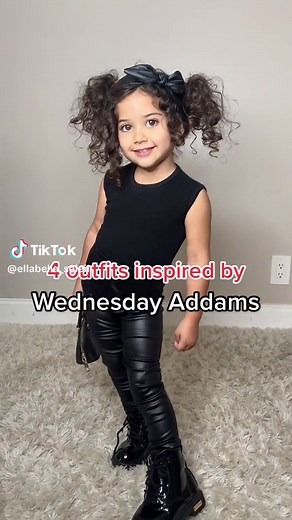 Which Wednesday Addams inspired outfit is your favorite? #wednesdayaddams #wednesdaynetflix #wednesdayoutfits #outfitideas #wednesdaydance all outfits and accessories from @miabellegirls_official