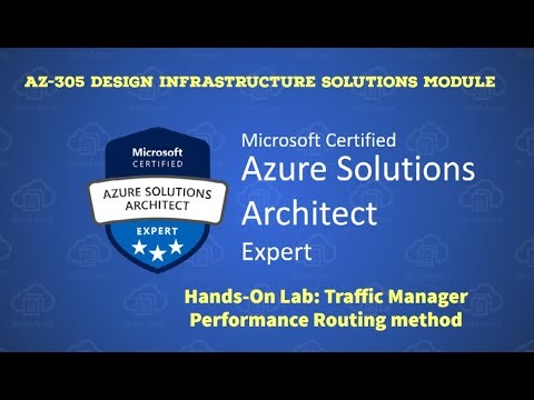 26. AZ-305 - Hands-On Lab - Traffic Manager Performance Routing method