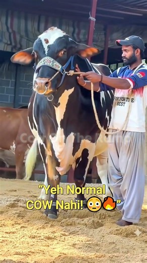 Giant Black White Cow 😱 Heavy & Beautiful Mandi Cow! - #cow #shorts