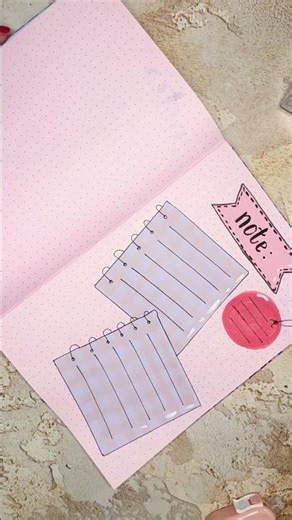 Easy DIY planner page design with markers 🩷📒 #diy #plannertips #pagedesign #art #journal #planner