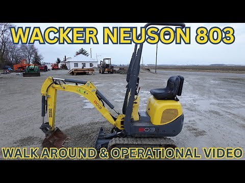 Wacker Neuson 803 Excavator Walk Around & Operational Video $12,900