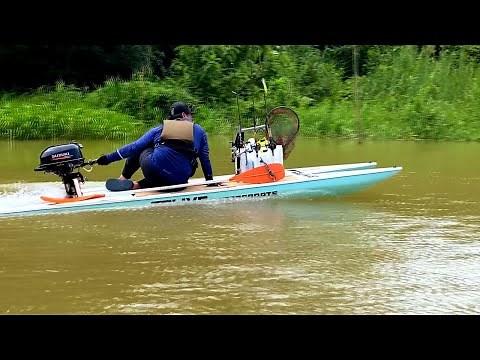 Motorized L2Fish Paddle Board - DIY Trolling & Gas Motor Mount