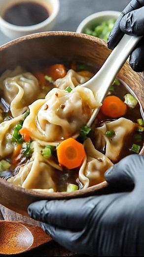 1.3K views | Comforting Potsticker Soup Ingredients: 3 cloves garlic, minced 2 Tbsp fresh ginger, minced Recipe in First Coʍmеոτ  Enjoy ❤️ | Home Recipe Journal | Facebook