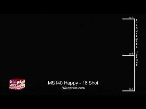 MS140 Happy Fireworks - 16 Shot