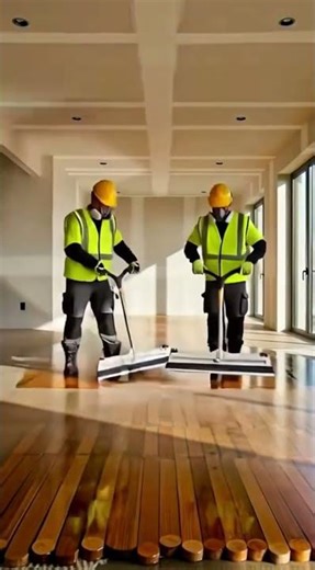 From Concrete to Glass Floor 😍 Luxury Epoxy Resin Wood Mosaic Transformation