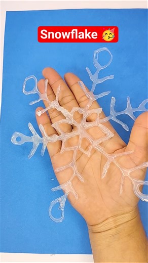 Hot Glue Gun Snowflake ❄️ | Easy Winter Craft | Satisfying DIY Snowflake Art | Craftpodia