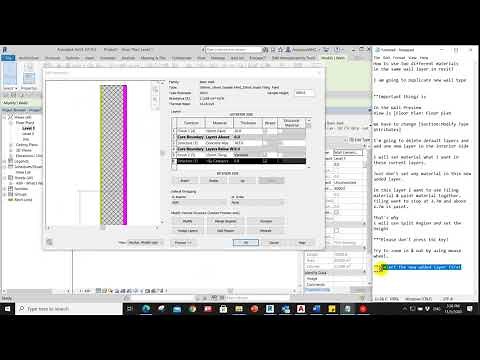 19 How to use 2 different materials in the Same Wall layer in Revit