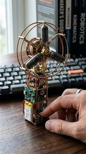 This Mini Fan Lights Up When It Spins 😳💡 #gadgets