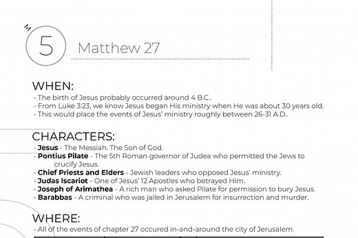 Matthew 27 Summary - Quick Bible Study — 2BeLikeChrist