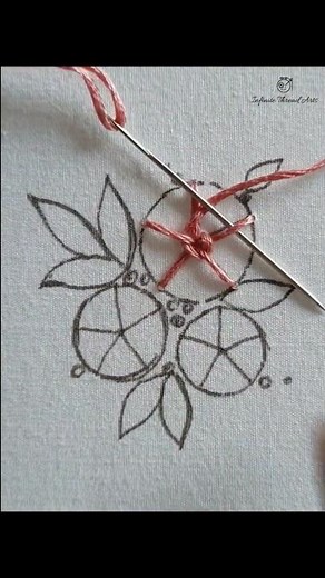 Hand embroidery rose / Woven wheel rose / Woven wheel stitch / Wagon wheel rose.