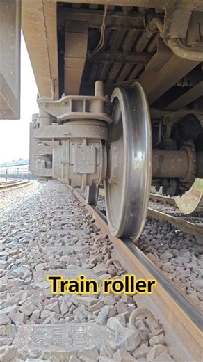 Close view of the train wheel