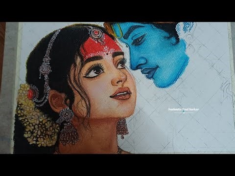 Radha Krishna Drawing Final Part 😍 | Oil Pastel Step by Step | Easy Indian Art Tutorial