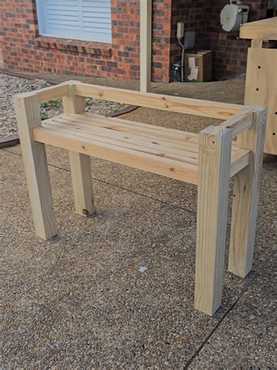 Custom Made Outdoor Bench and Plant Stand Plans