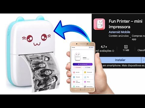 Mini impressora térmica com aplicativo FUN PRINTER - INSTALAÇÃO E CONFIGURAÇÃO