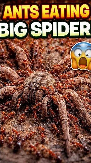 Ants vs Big Spider 😱 | Nature’s Brutal Battle! #shorts