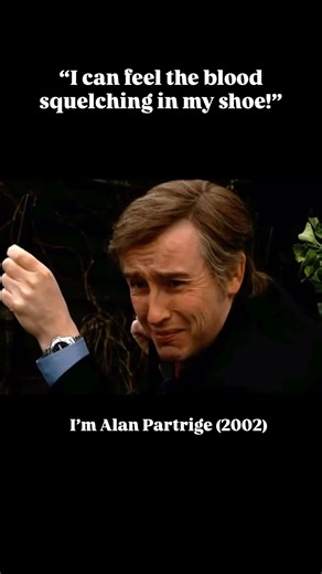 In my humble opinion, “I’m Alan Partridge” is Steve Coogan playing peak Alan. So good. Season two opens with this brilliant episode where Alan stubbornly insists on presenting a corporate awards bash for a fireplace company immediately after brutally impaling his foot on a metal spike. #ClassicComedy #BritishComedy | Adrian Mackinder
