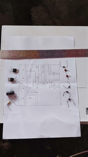 Integrated Power Supply PCB (Printed Circuit Board) Layout and Components.